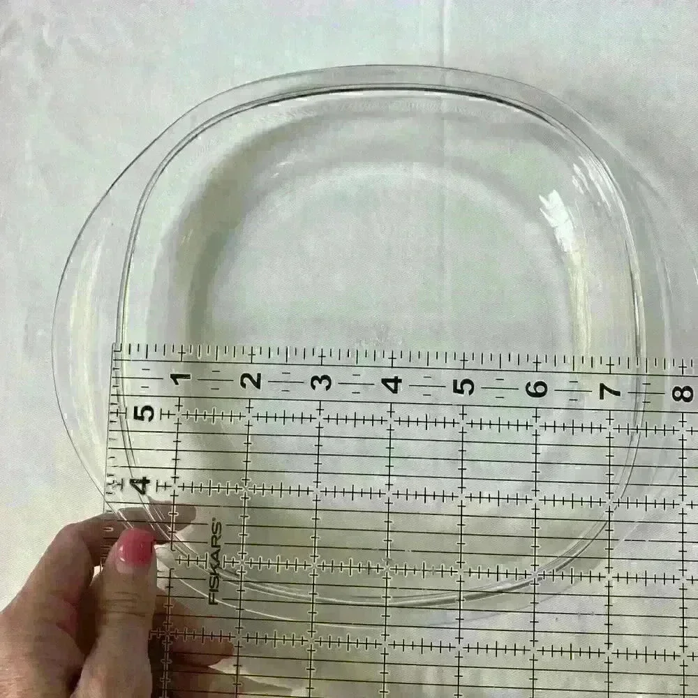 PYR-O-REY SQUARE CLEAR GLASS REPLACEMENT LID‎ #3055 - 4 - Fits 7